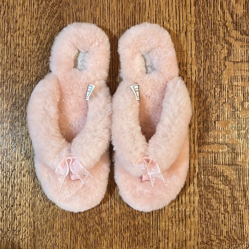 Pink Fuzzy Ugg Slippers